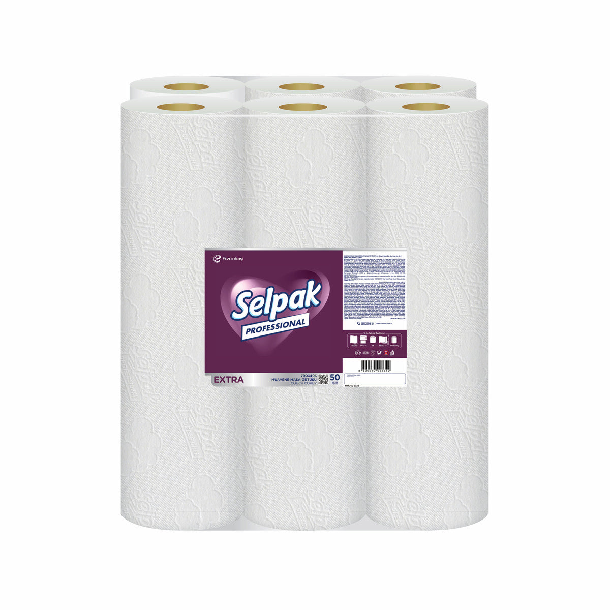 Selpak Professional Extra Ärzterollen, 50,5 cm × 50,05 m – 6 Rollen