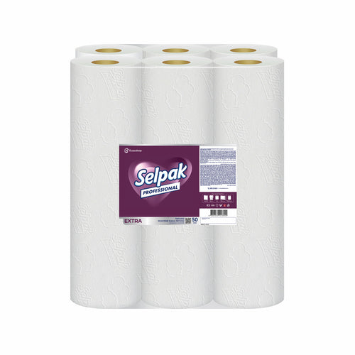Selpak Professional Extra Ärzterollen, 50,5 cm × 50,05 m – 6 Rollen