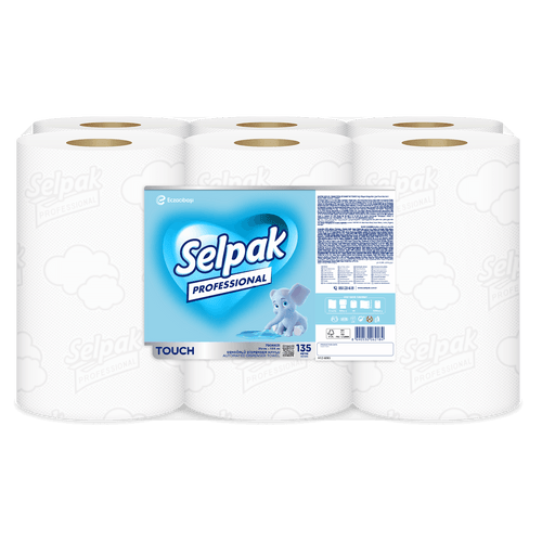 Selpak Professional Extra Rollenhandtücher, 21 cm × 135 m – 6 Rollen