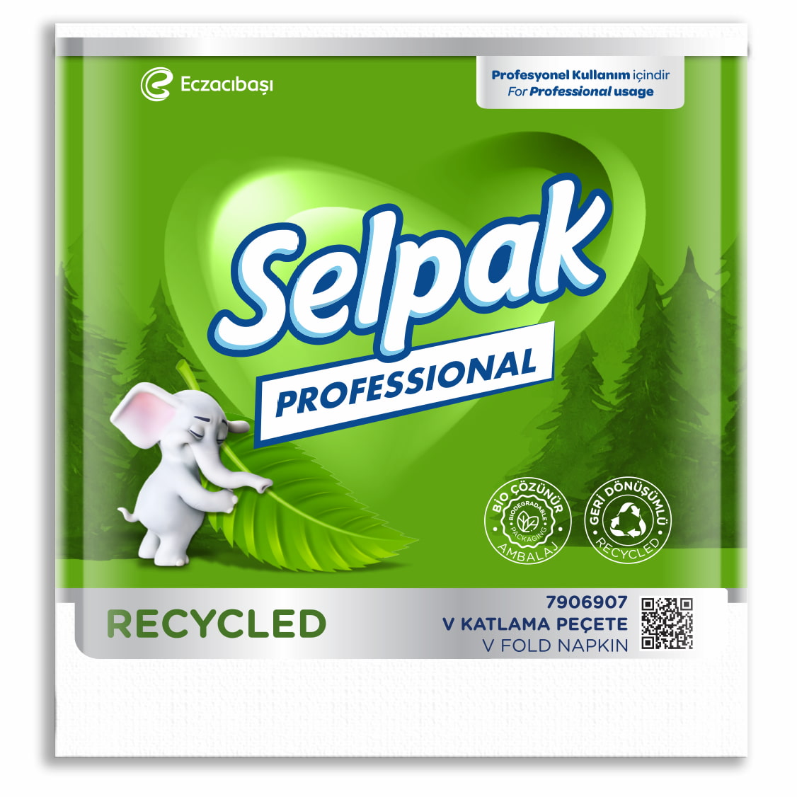 Selpak Professional Recycled Servietten, 16 × 21 cm – 4.500 Stück