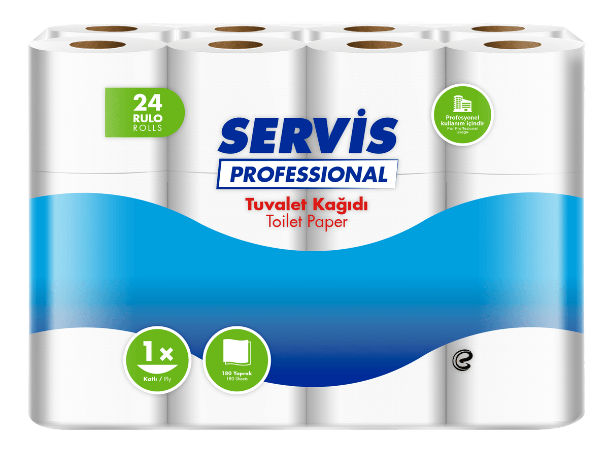 Service Pro Toilettenpapier, 1-lagig – 72 Rollen