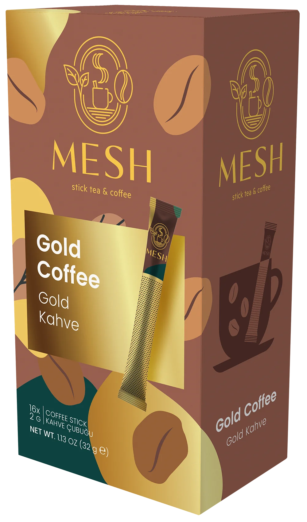 Mesh Stick Gold Coffee – Originalverpackung