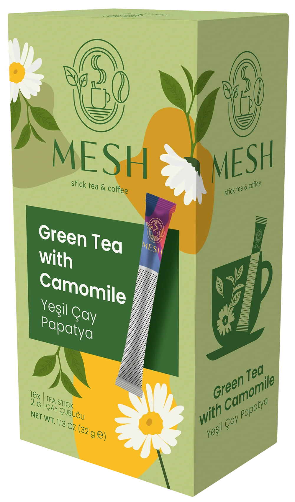 Mesh Stick Green Tea Papatya – Originalverpackung