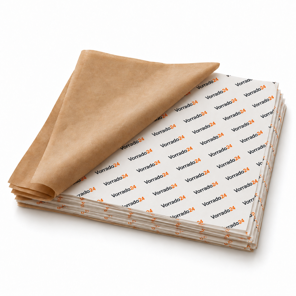 Einschlagpapier mit Vorrado24 Druckbeispiel